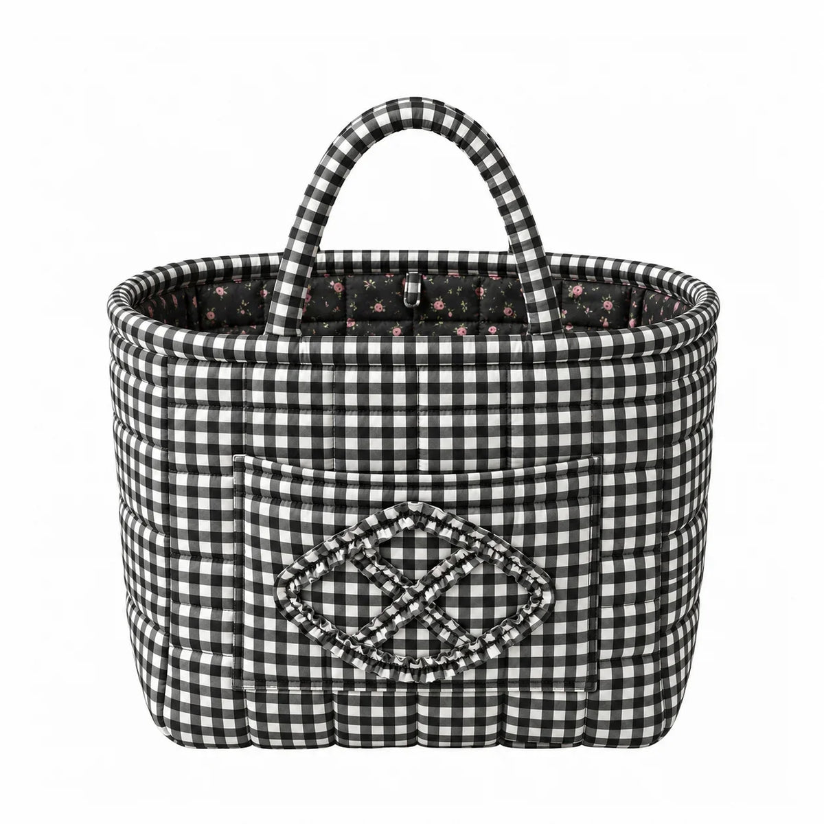 FloraCarry™ | Spacious Quilted Floral Storage Tote