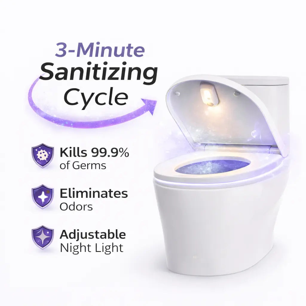 PureGlow™ | Automatic UV Toilet Sanitizer with Motion Sensor Night Light