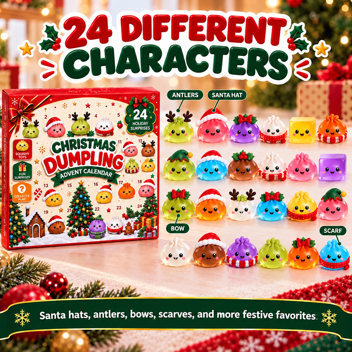 DumplingJoy™ | Christmas Advent Calendar with 24 Cute Surprise Figures