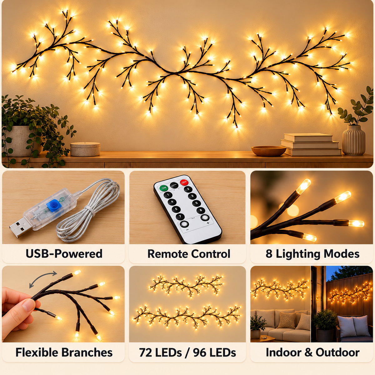 TwinkleBranch™ | Decorative LED Lighted Branches for Home