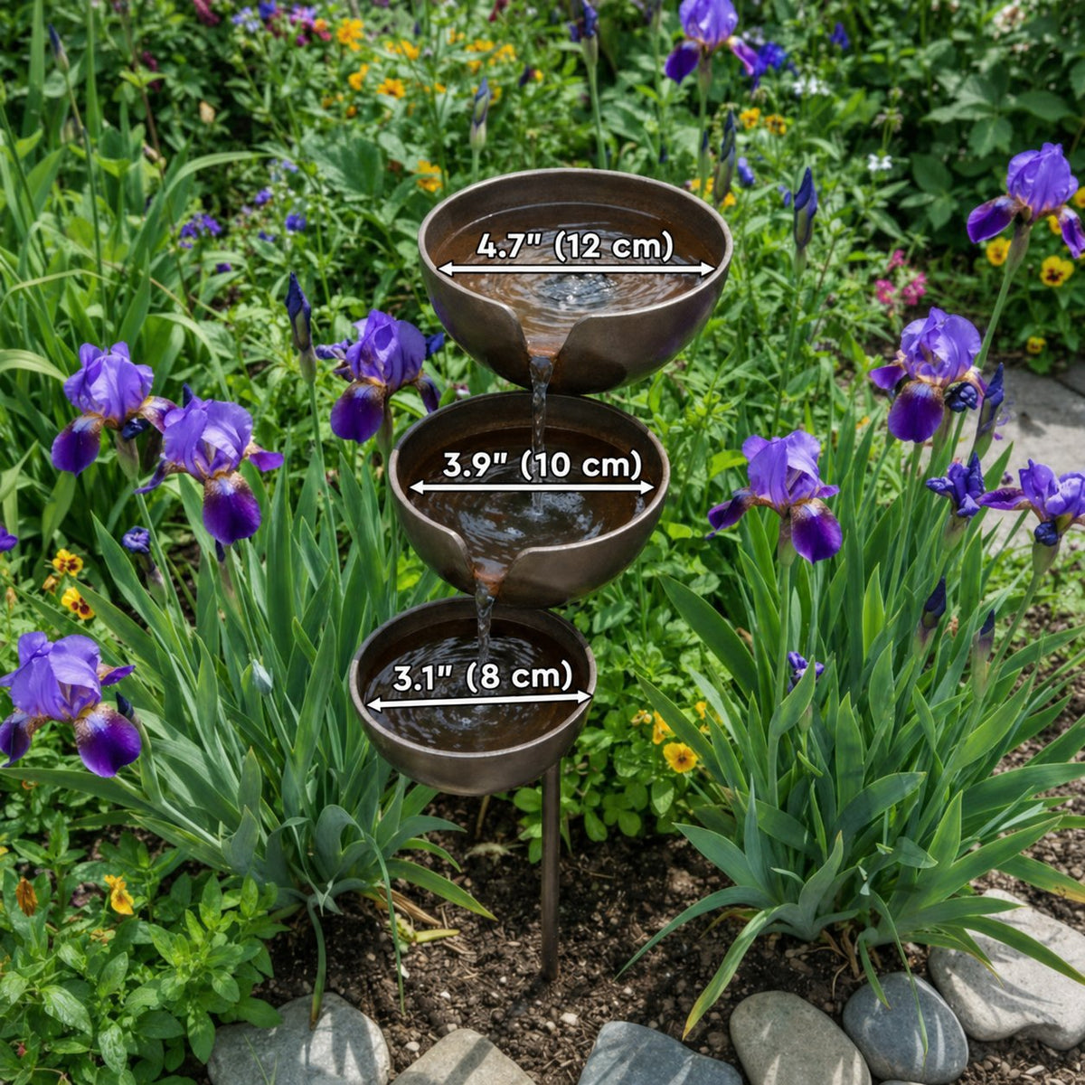 AquaHaven™ | Cascading Bird Bath & Rain Catcher