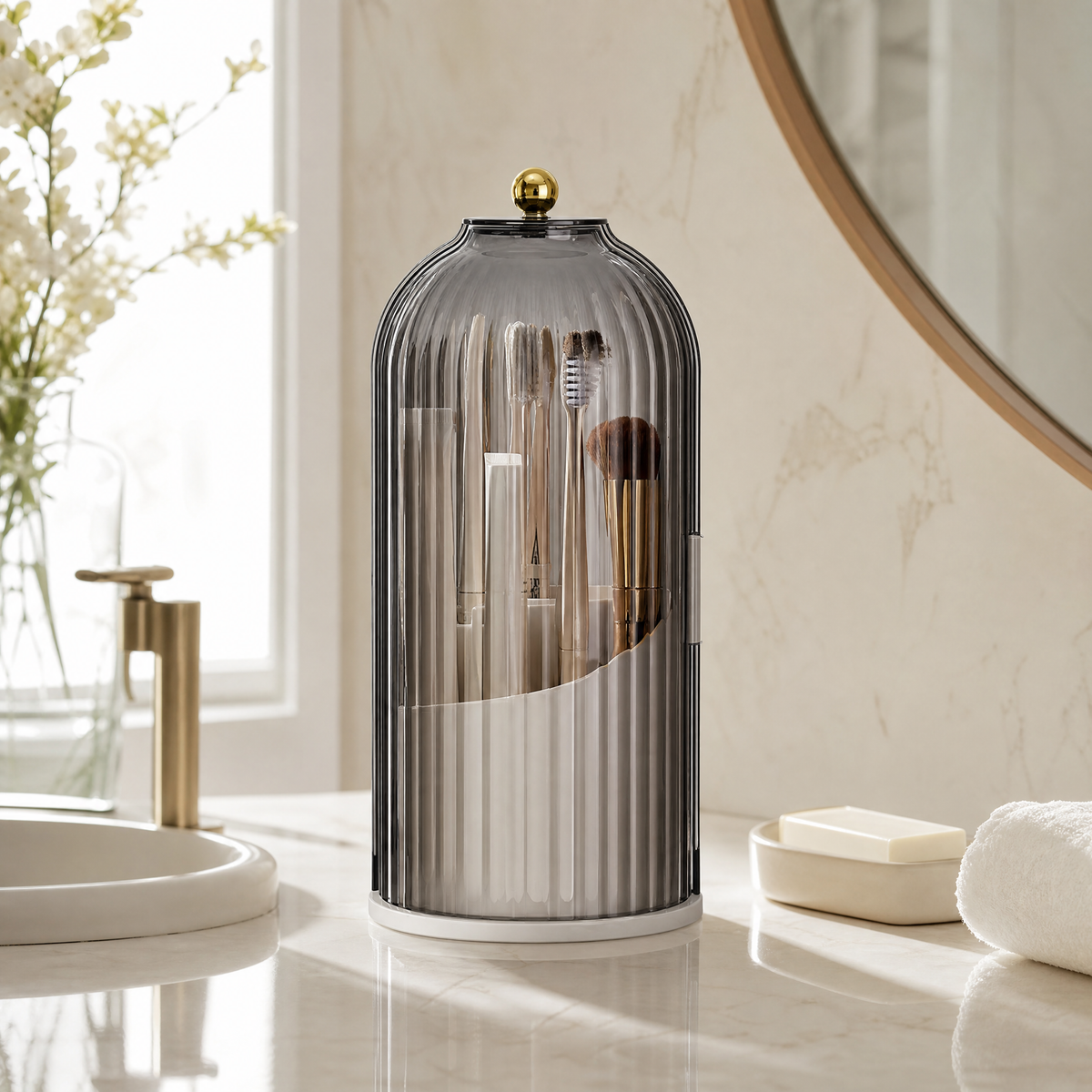 BrushGuard™ | Elegant Dustproof Makeup Brush Organizer