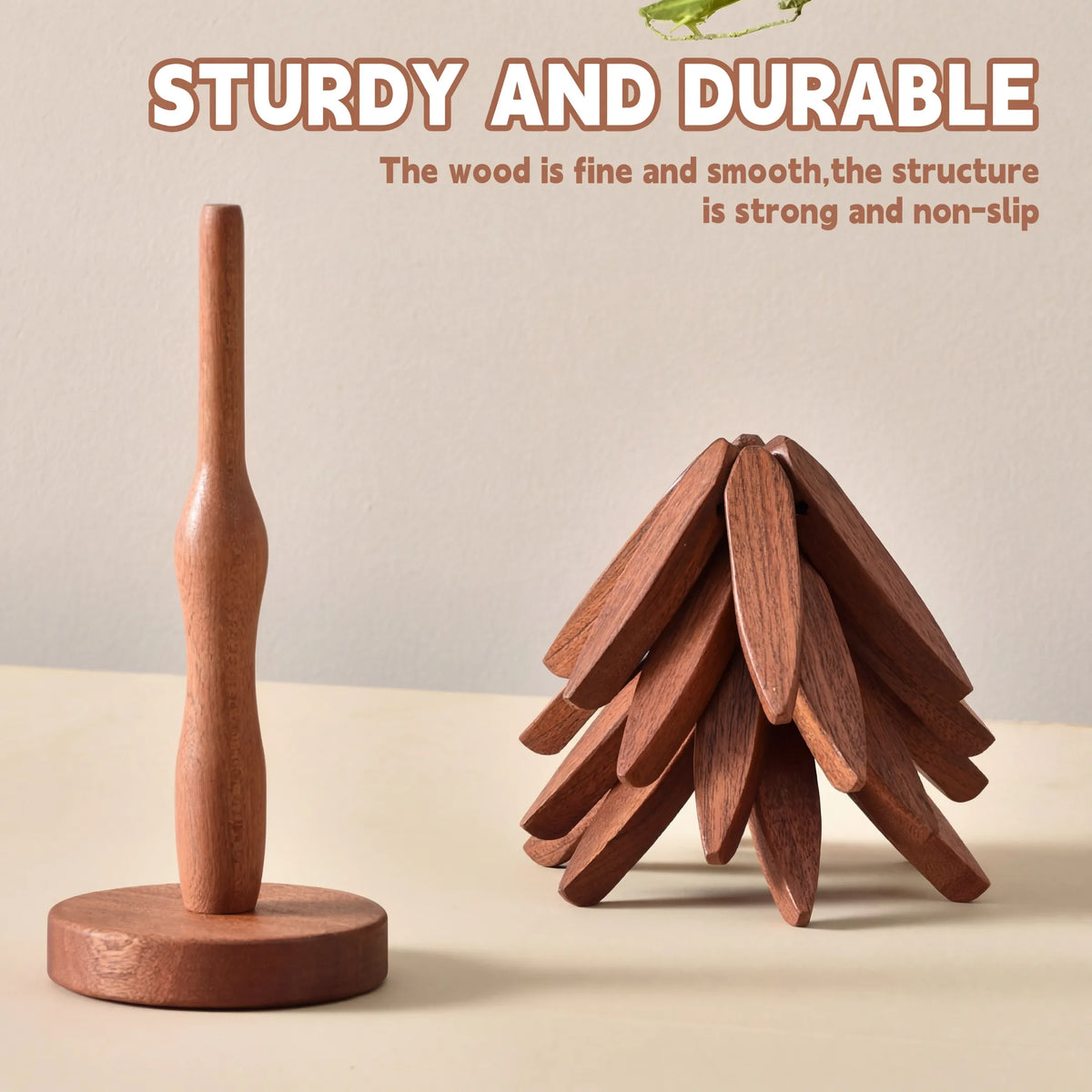 PineNest™ | Wooden Tree-Shaped Heat-Resistant Trivet Set