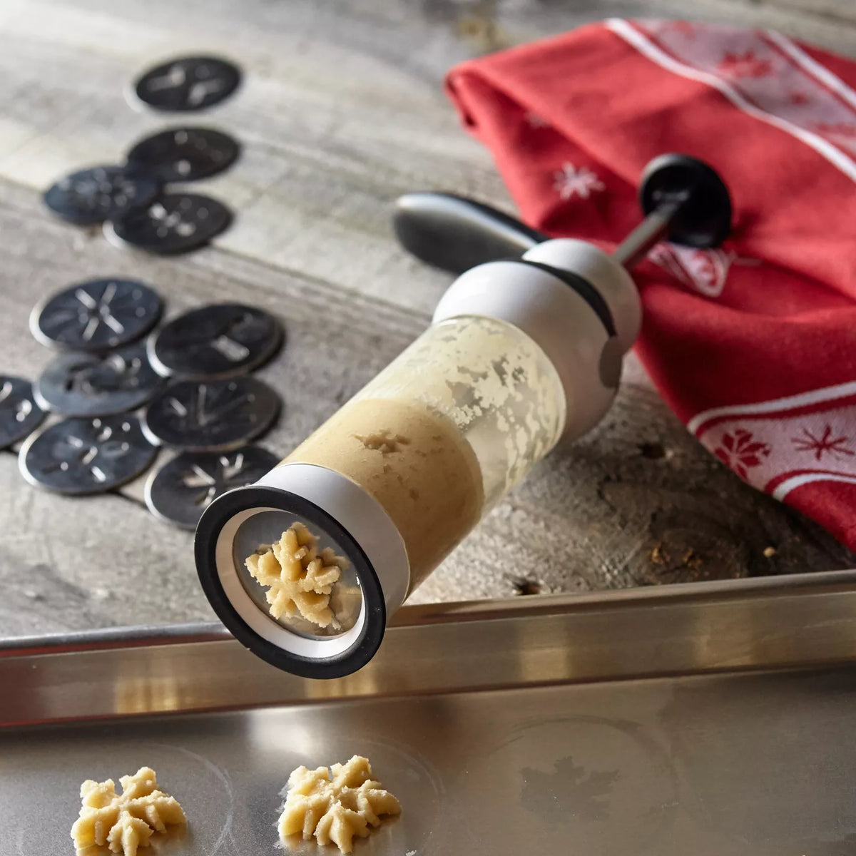 BakeBloom™ | Cookie Press Kit with 12 Decorative Discs