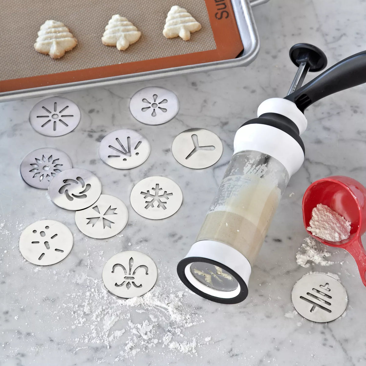 BakeBloom™ | Cookie Press Kit with 12 Decorative Discs