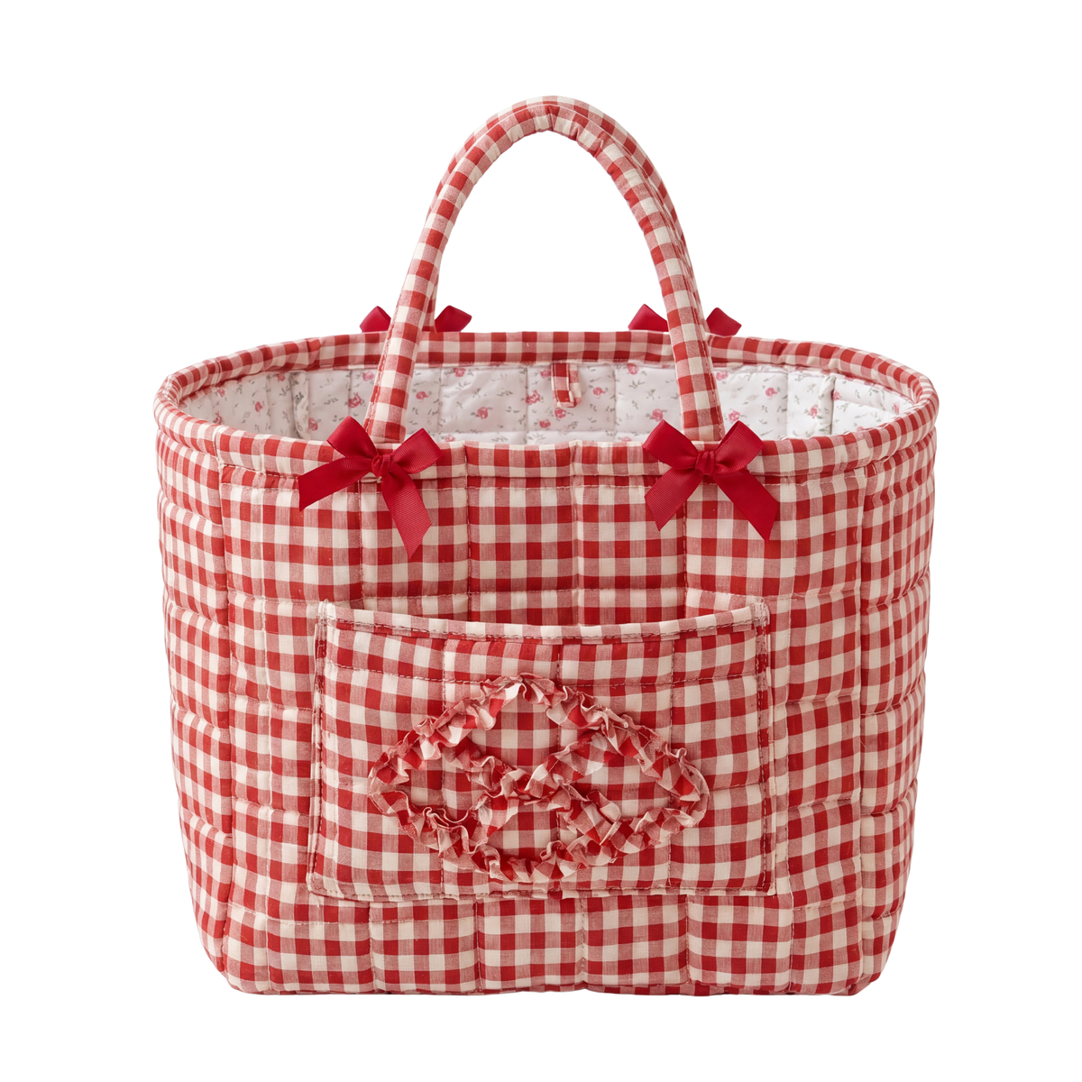 FloraCarry™ | Spacious Quilted Floral Storage Tote