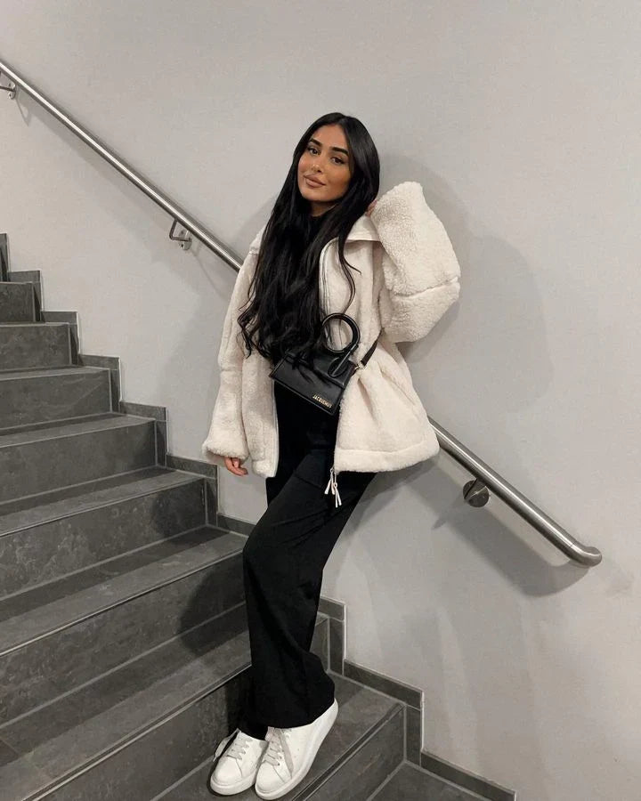 TeddyLuxe™ Cozy Sherpa Jacket for Women