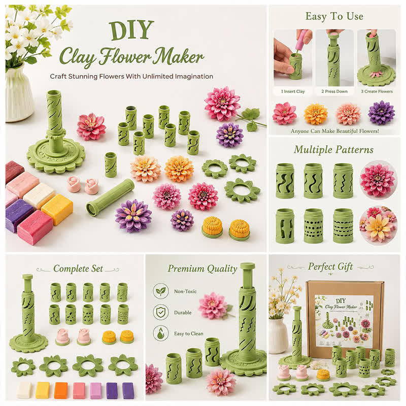 BloomCraft™ | DIY Clay Flower Bouquet Making Kit