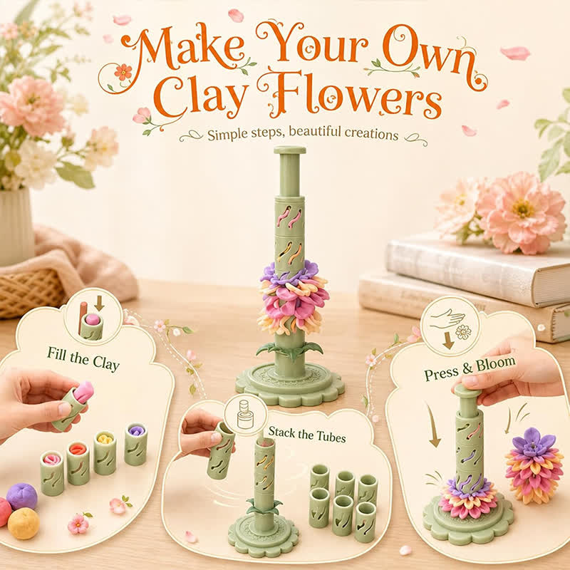 BloomCraft™ | DIY Clay Flower Bouquet Making Kit