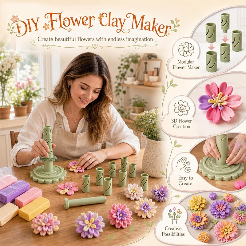 BloomCraft™ | DIY Clay Flower Bouquet Making Kit