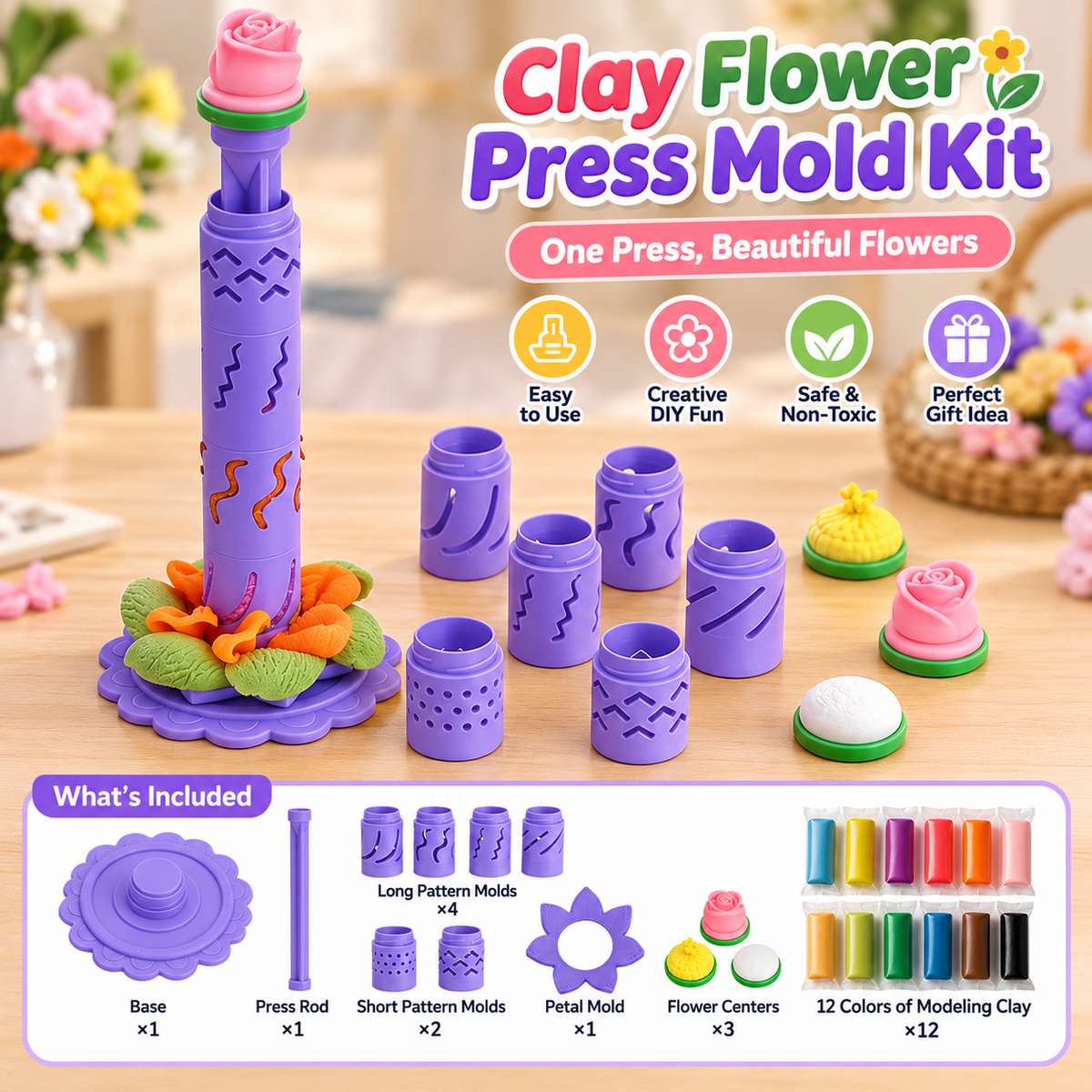 BloomCraft™ | DIY Clay Flower Bouquet Making Kit