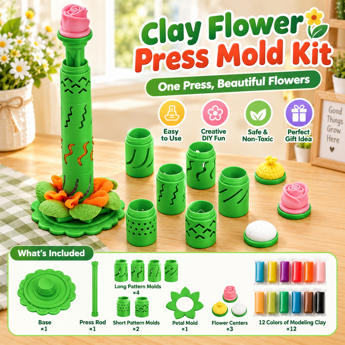 BloomCraft™ | DIY Clay Flower Bouquet Making Kit