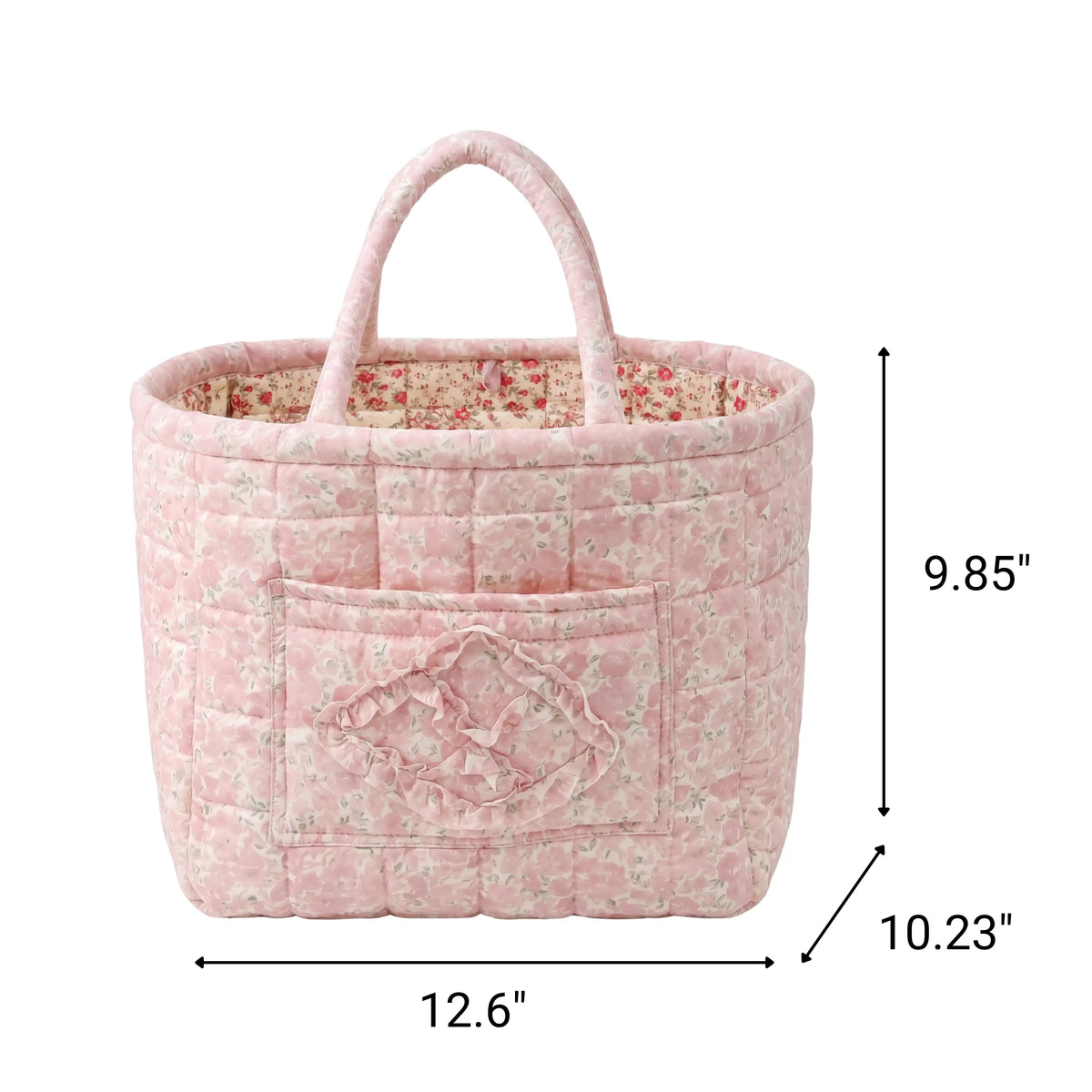 FloraCarry™ | Spacious Quilted Floral Storage Tote