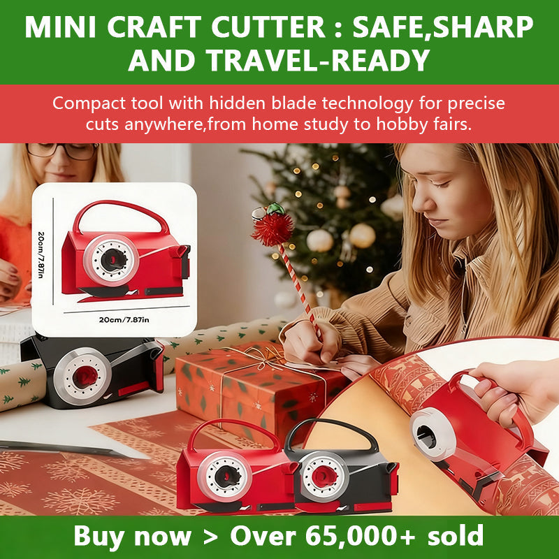 WrapCutter™ | Portable Gift Wrap Roll Cutter with Easy-Carry Handle