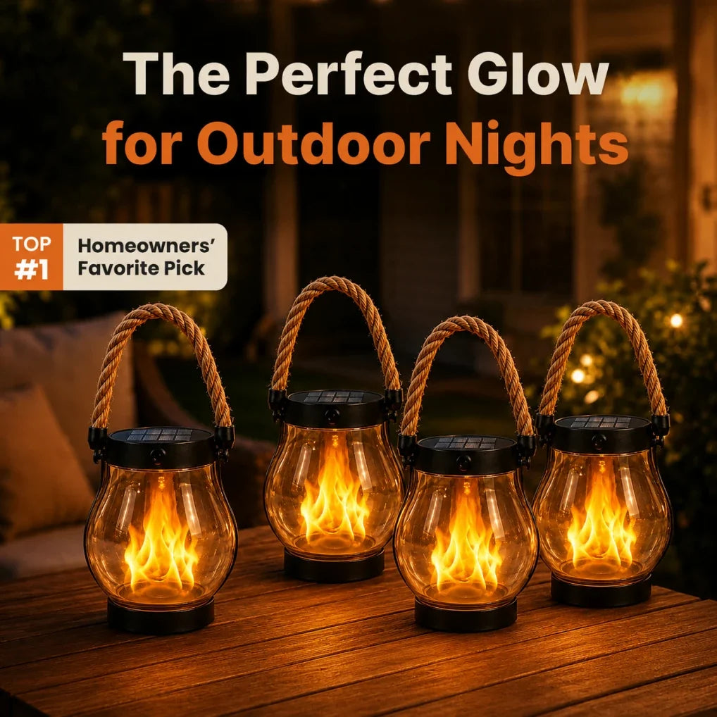 FlameHaven™ Solar Flickering Flame Lantern