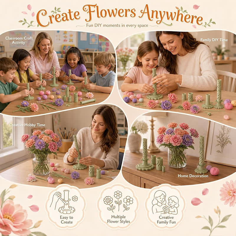 BloomCraft™ | DIY Clay Flower Bouquet Making Kit