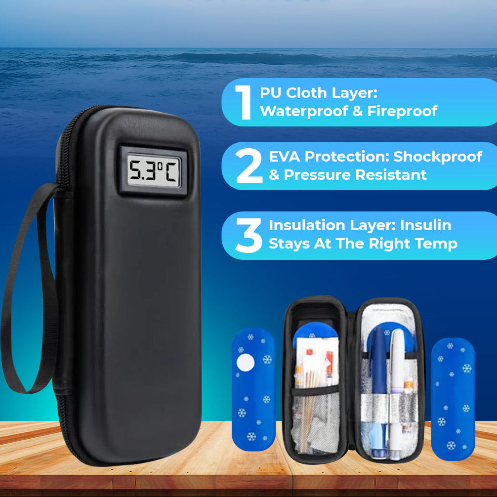 FrostKeep™ | Portable Peptide Cooling Case with Digital Temperature Display