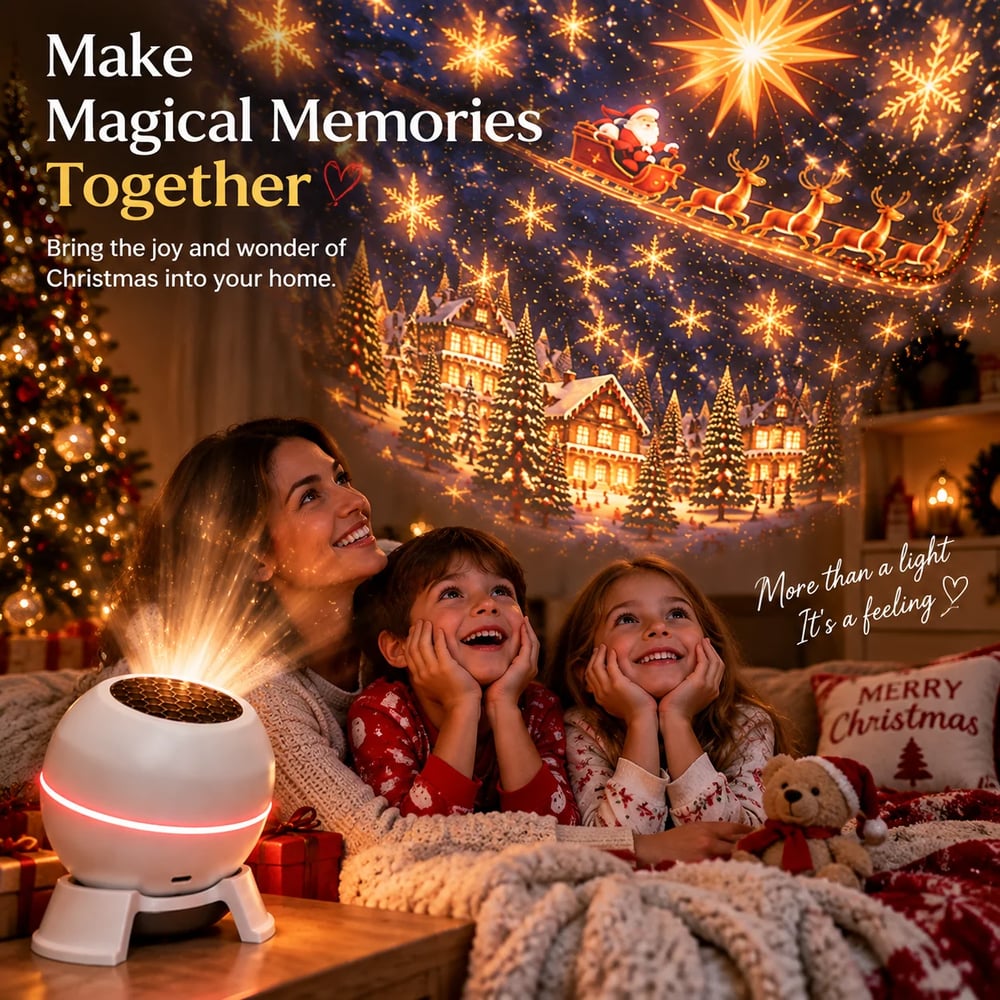 FestiveGlow™ | Magical Christmas Star Projector