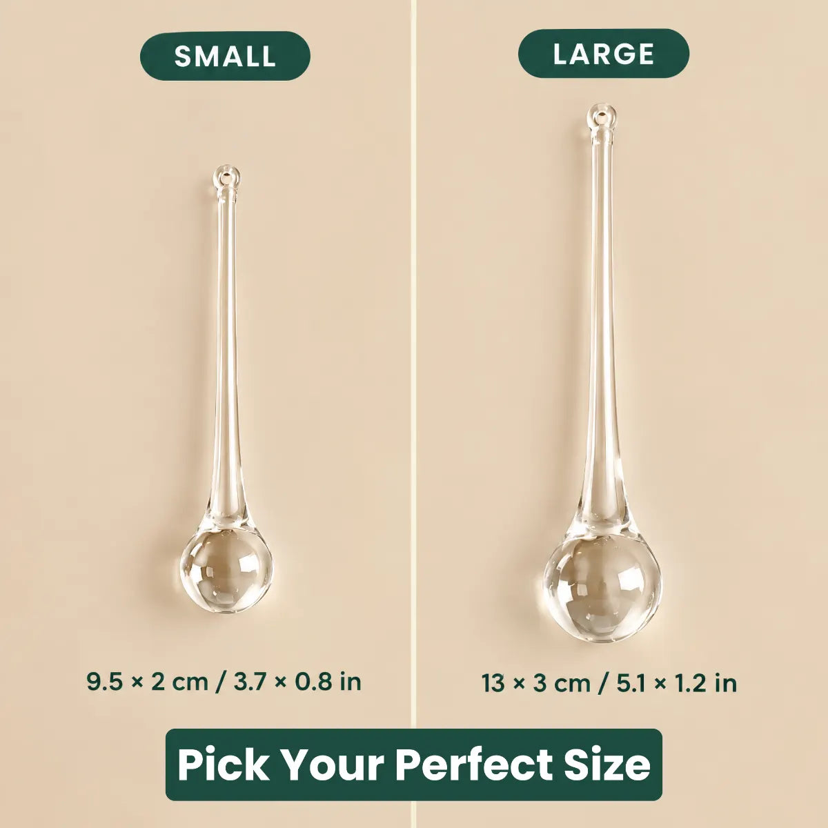 CrystalDrop™ | Elegant Glass Teardrop Christmas Tree Ornaments