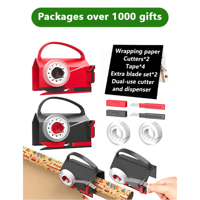 WrapCutter™ | Portable Gift Wrap Roll Cutter with Easy-Carry Handle