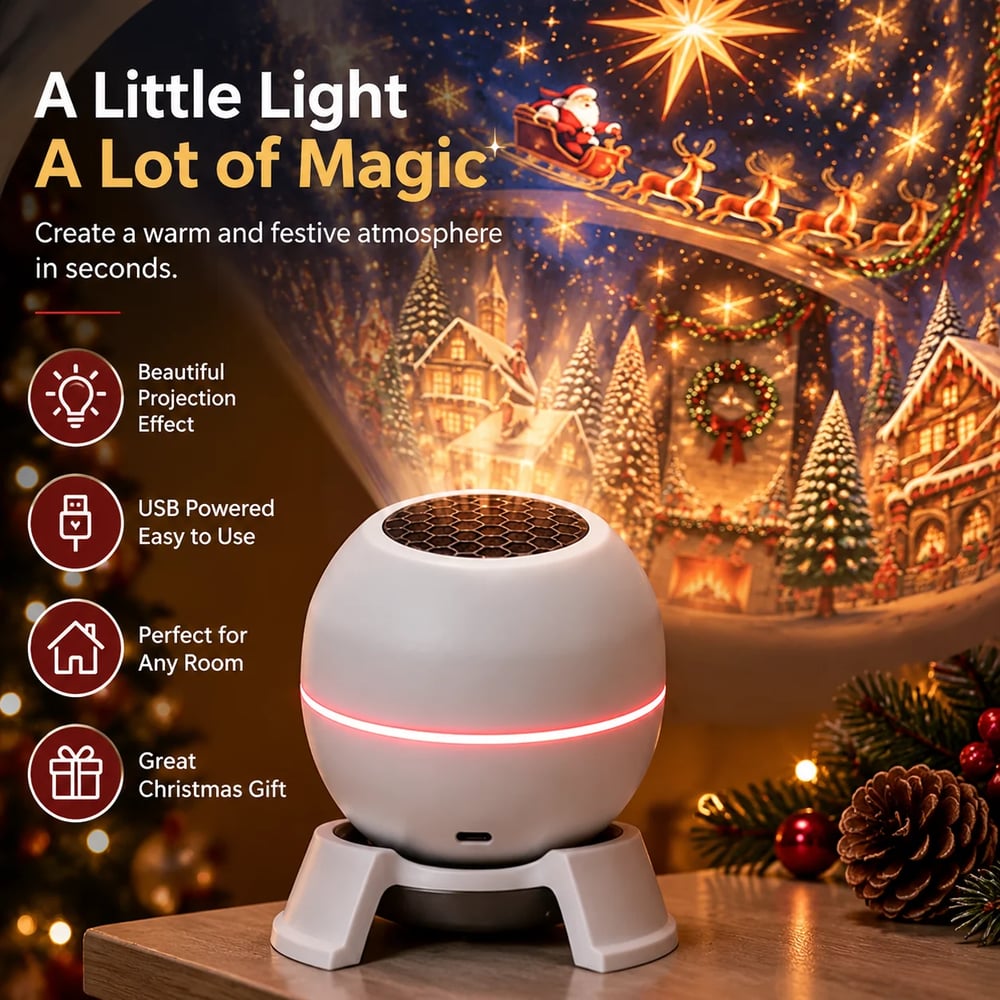 FestiveGlow™ | Magical Christmas Star Projector