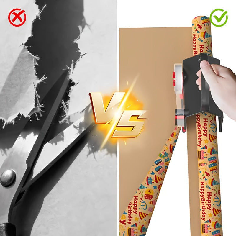 WrapCutter™ | Portable Gift Wrap Roll Cutter with Easy-Carry Handle