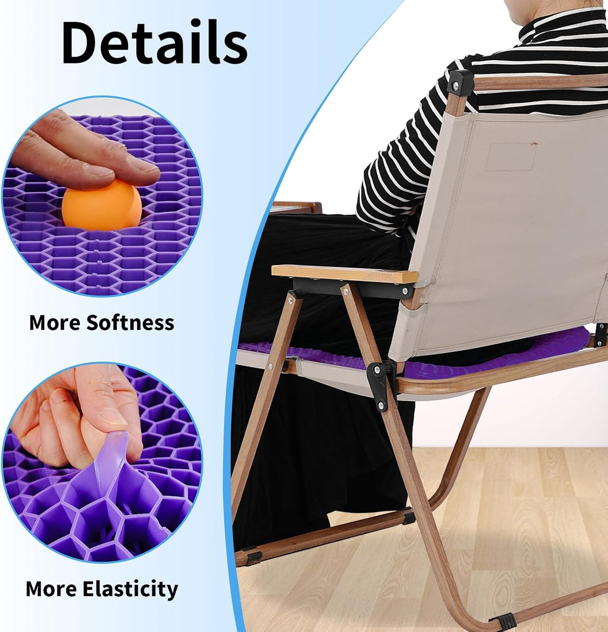 ComfortGel™ Dual-Layer Pressure Relief Seat Cushion