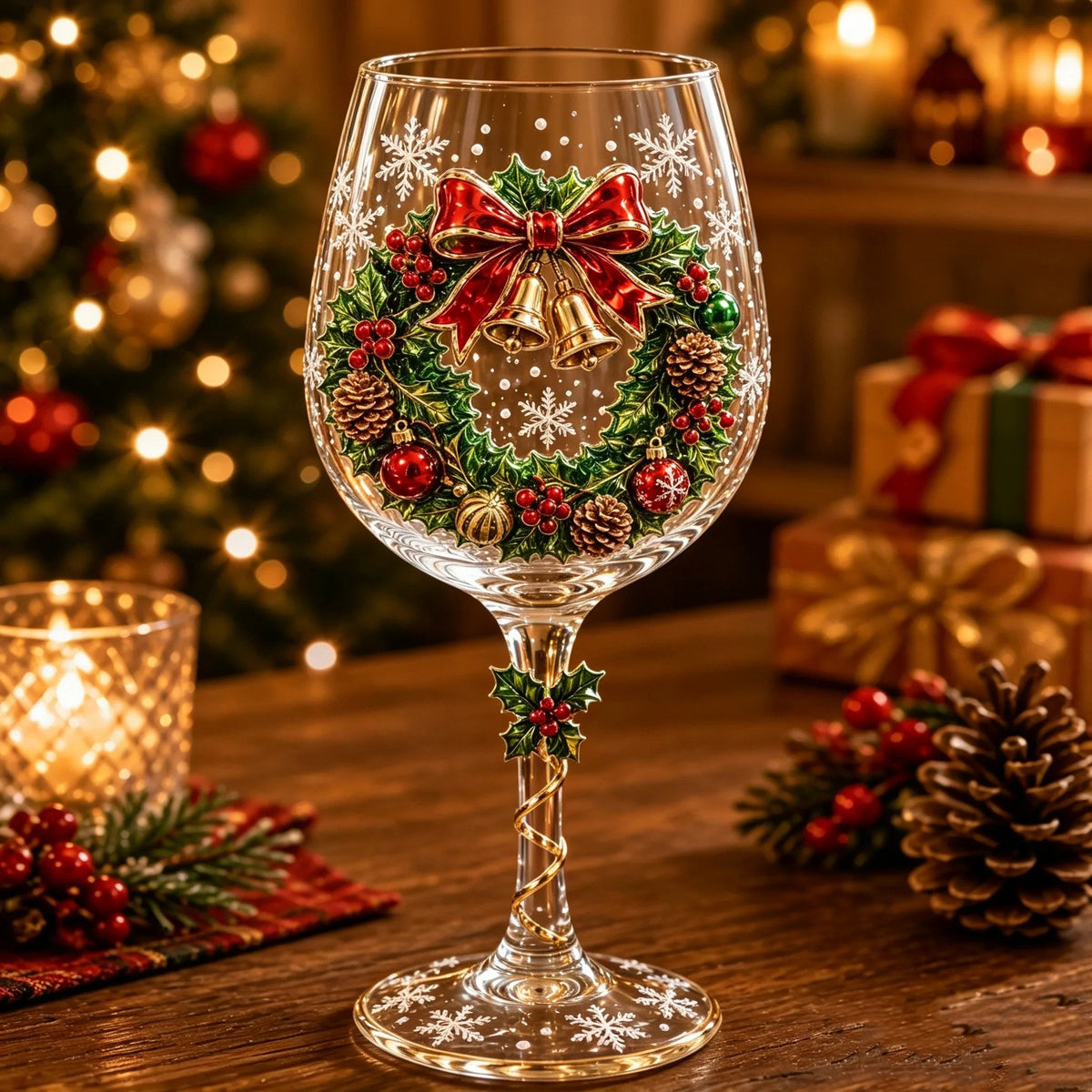 NoëlLuxe™ | 3D Festive Wine Glass Gift Collection