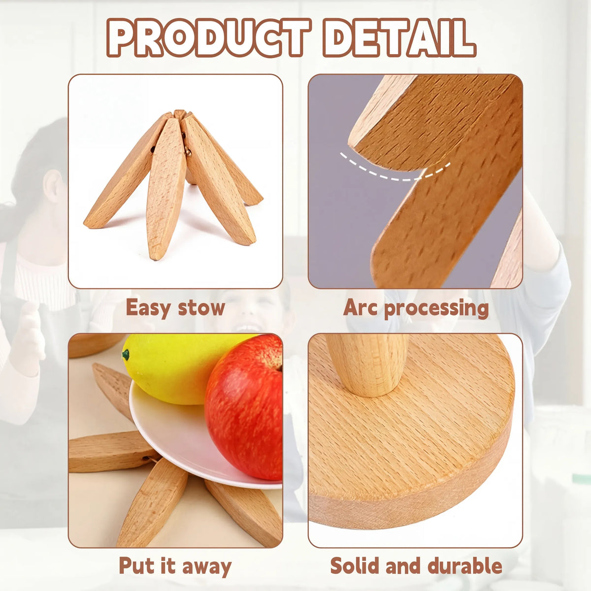 PineNest™ | Wooden Tree-Shaped Heat-Resistant Trivet Set