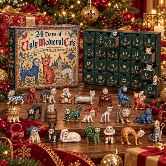 MedievalMeows™ | 24-Day Quirky Cat Figurine Advent Calendar