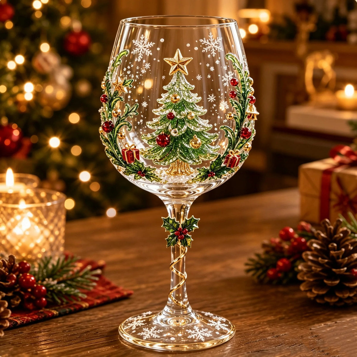 NoëlLuxe™ | 3D Festive Wine Glass Gift Collection
