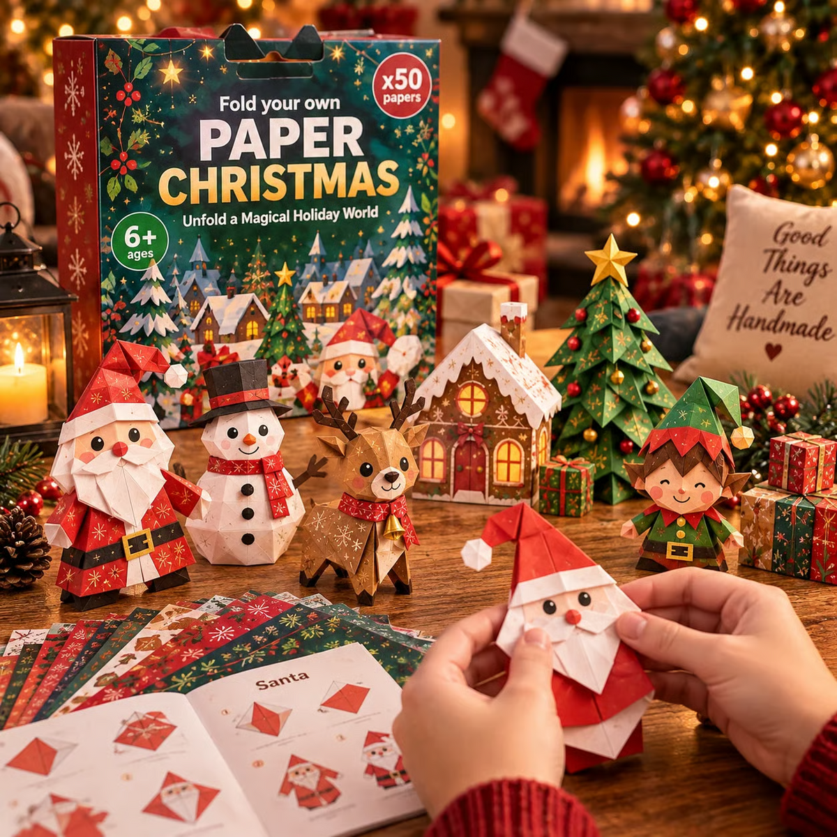 PaperWonder™ | Christmas Paper Folding Craft Kit – 250 Sheets
