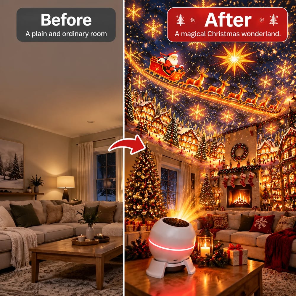 FestiveGlow™ | Magical Christmas Star Projector