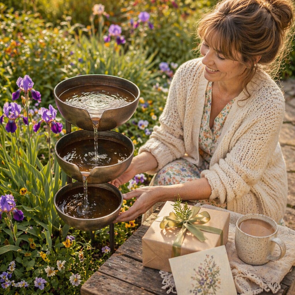 AquaHaven™ | Cascading Bird Bath & Rain Catcher