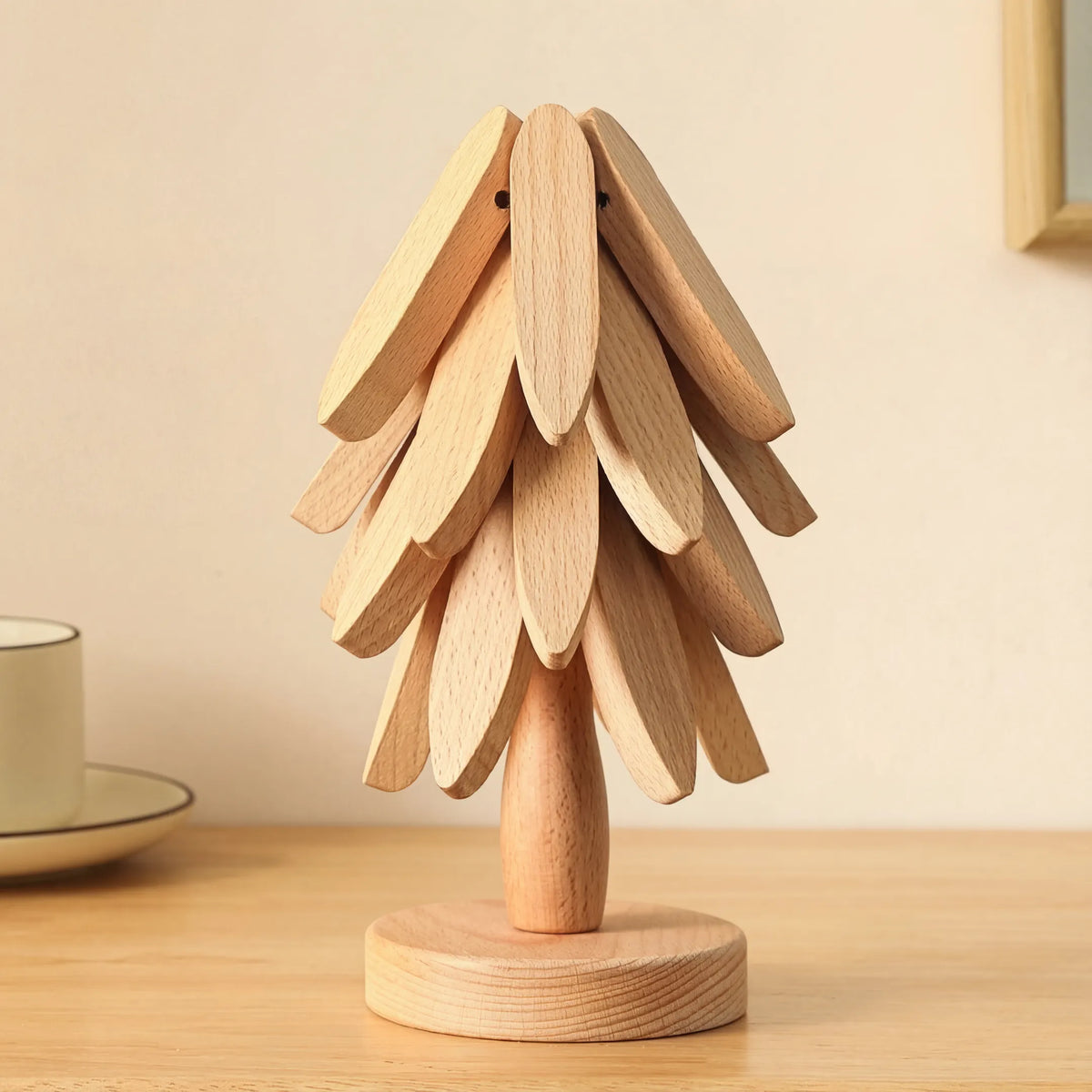 PineNest™ | Wooden Tree-Shaped Heat-Resistant Trivet Set