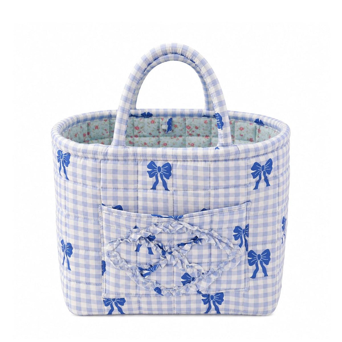 FloraCarry™ | Spacious Quilted Floral Storage Tote