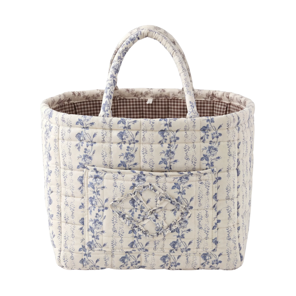 FloraCarry™ | Spacious Quilted Floral Storage Tote