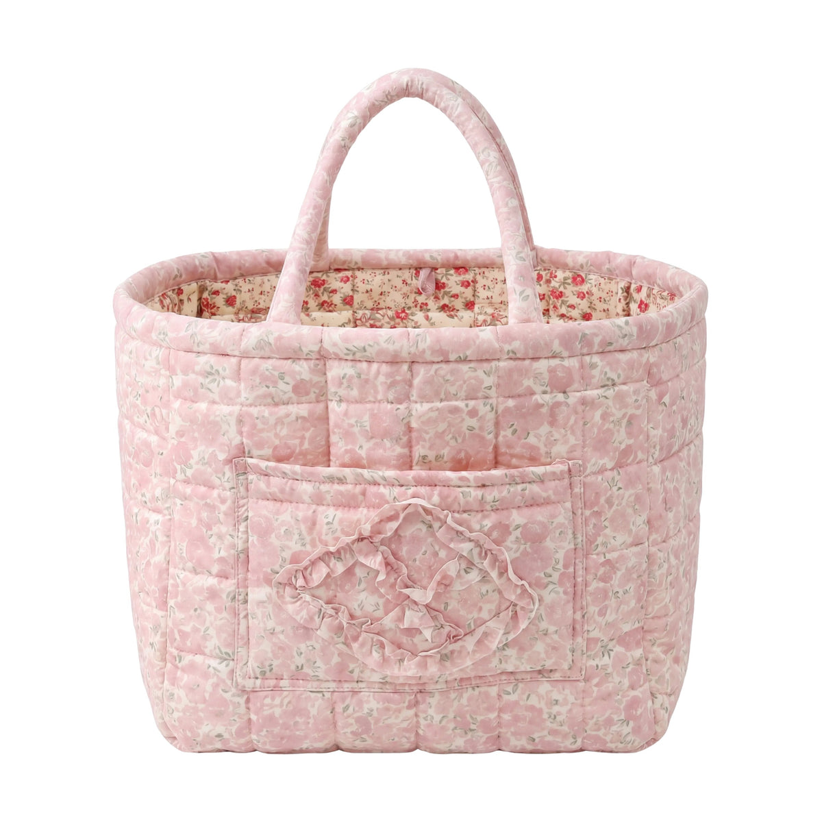 FloraCarry™ | Spacious Quilted Floral Storage Tote