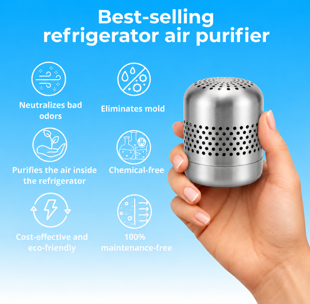 FreshAura™ Refrigerator Air Purifier