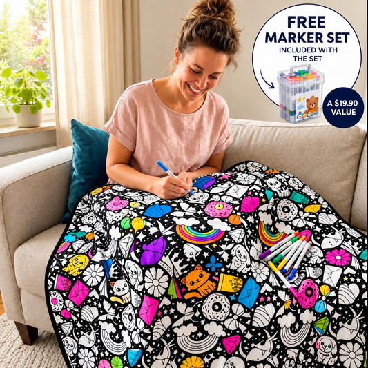 ColorCuddle™ Creative Coloring Blanket