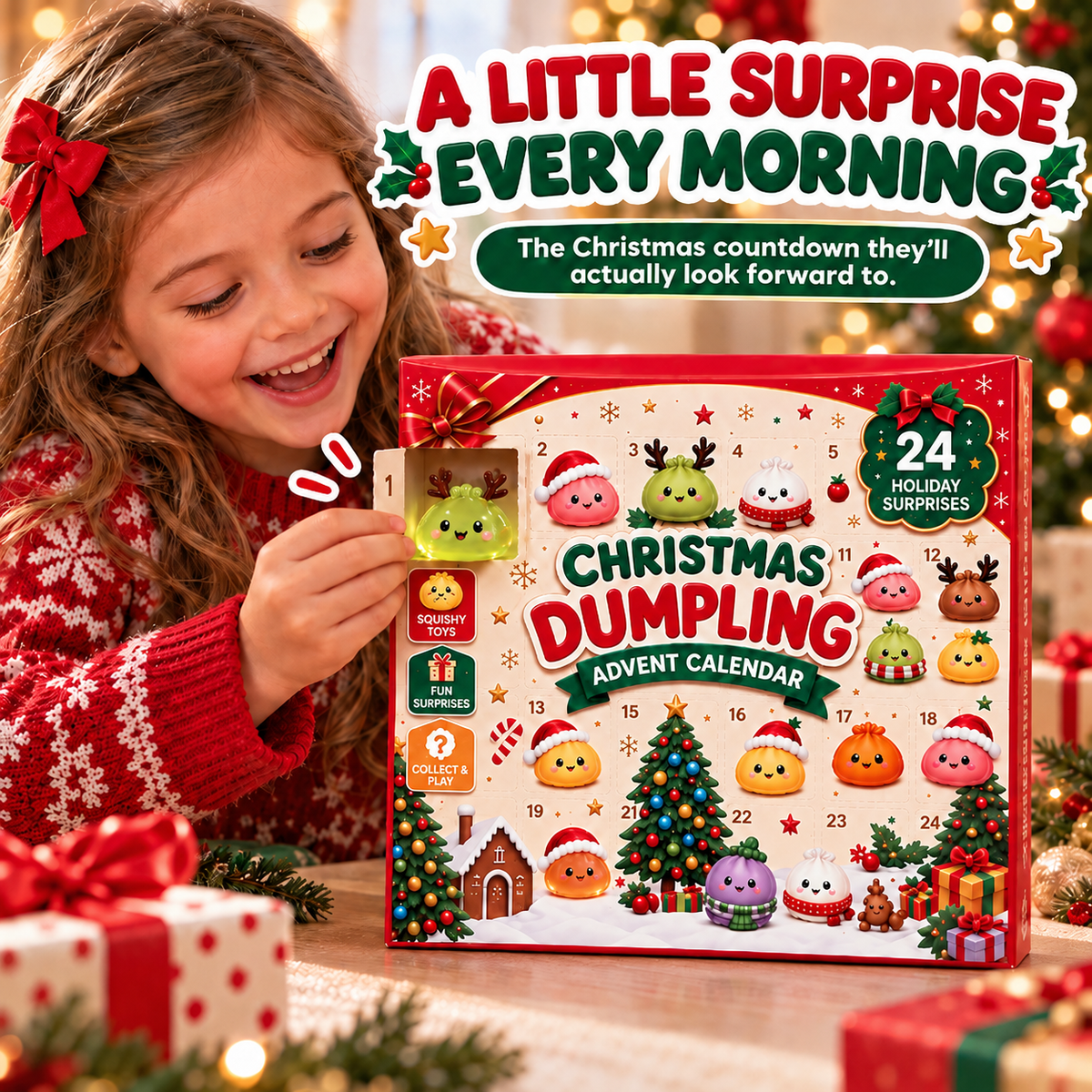 DumplingJoy™ | Christmas Advent Calendar with 24 Cute Surprise Figures