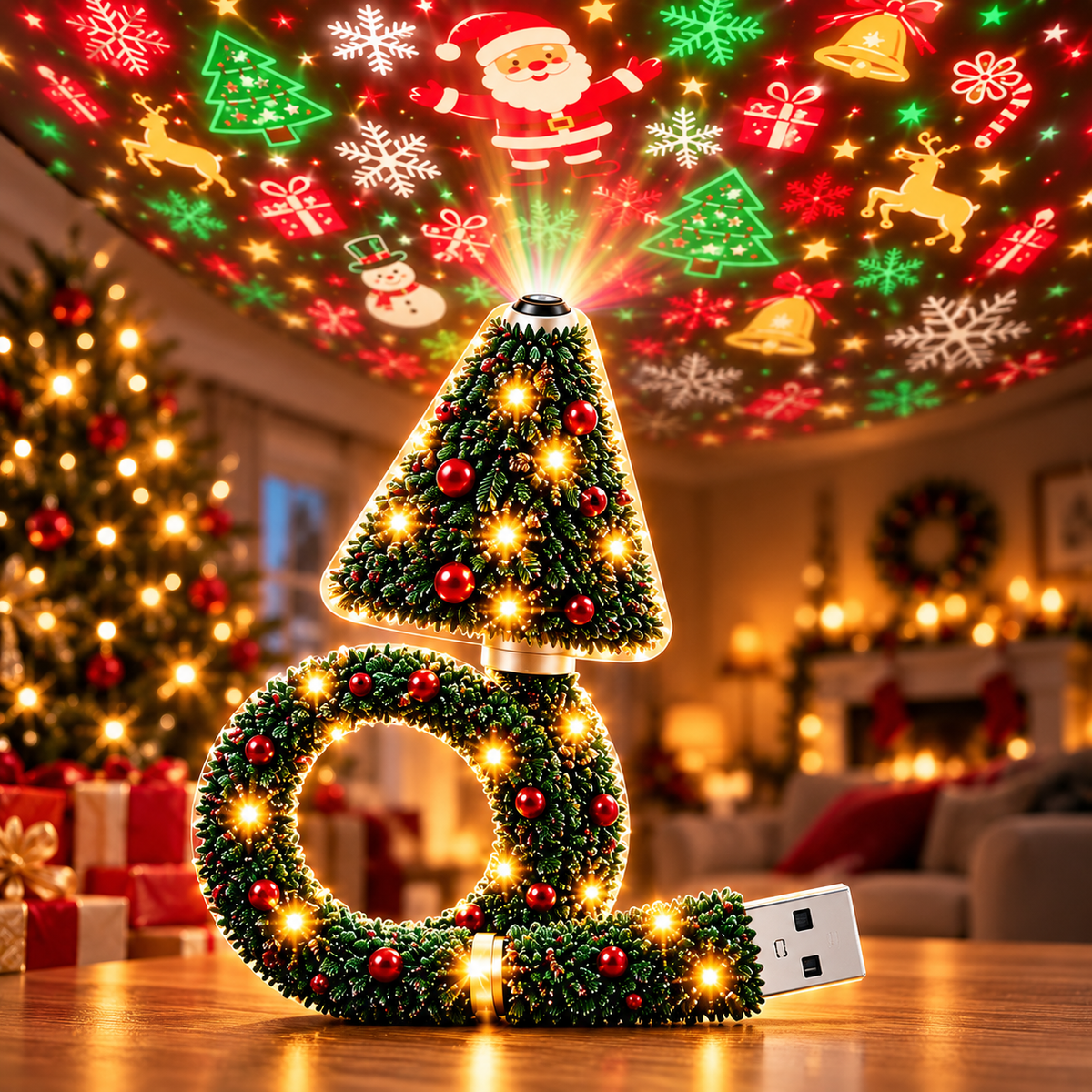 FestiveBeam™ | Magical Christmas LED Projector with Holiday Patterns