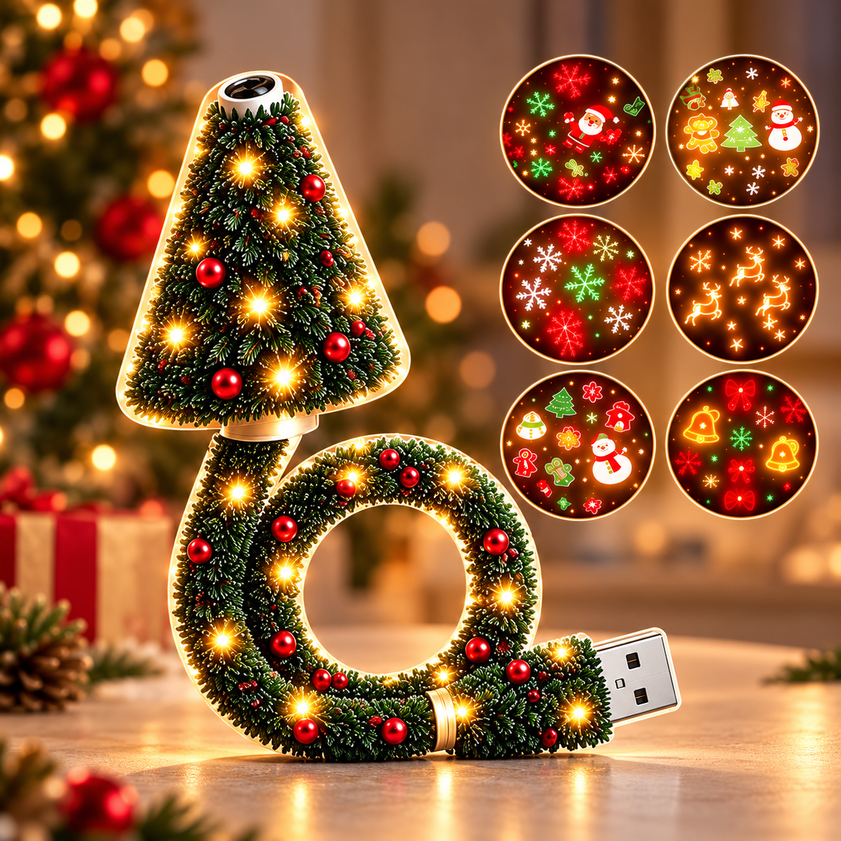 FestiveBeam™ | Magical Christmas LED Projector with Holiday Patterns
