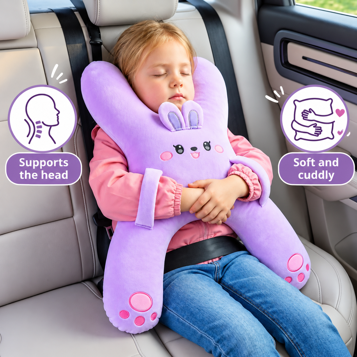 CuddleTrip™ | Children's Travel Pillow with Head Support