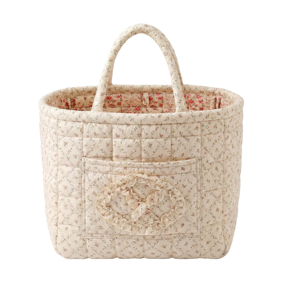 FloraCarry™ | Spacious Quilted Floral Storage Tote