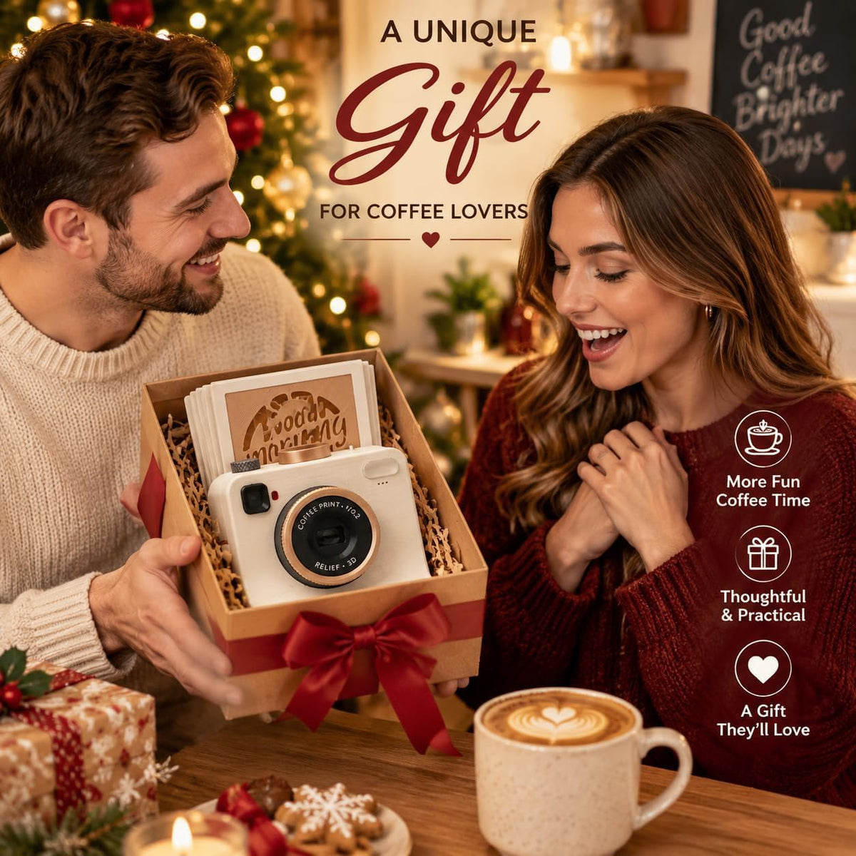 LatteSnap™ | Creative Coffee Art Stencil Printer for Homemade Latte Designs