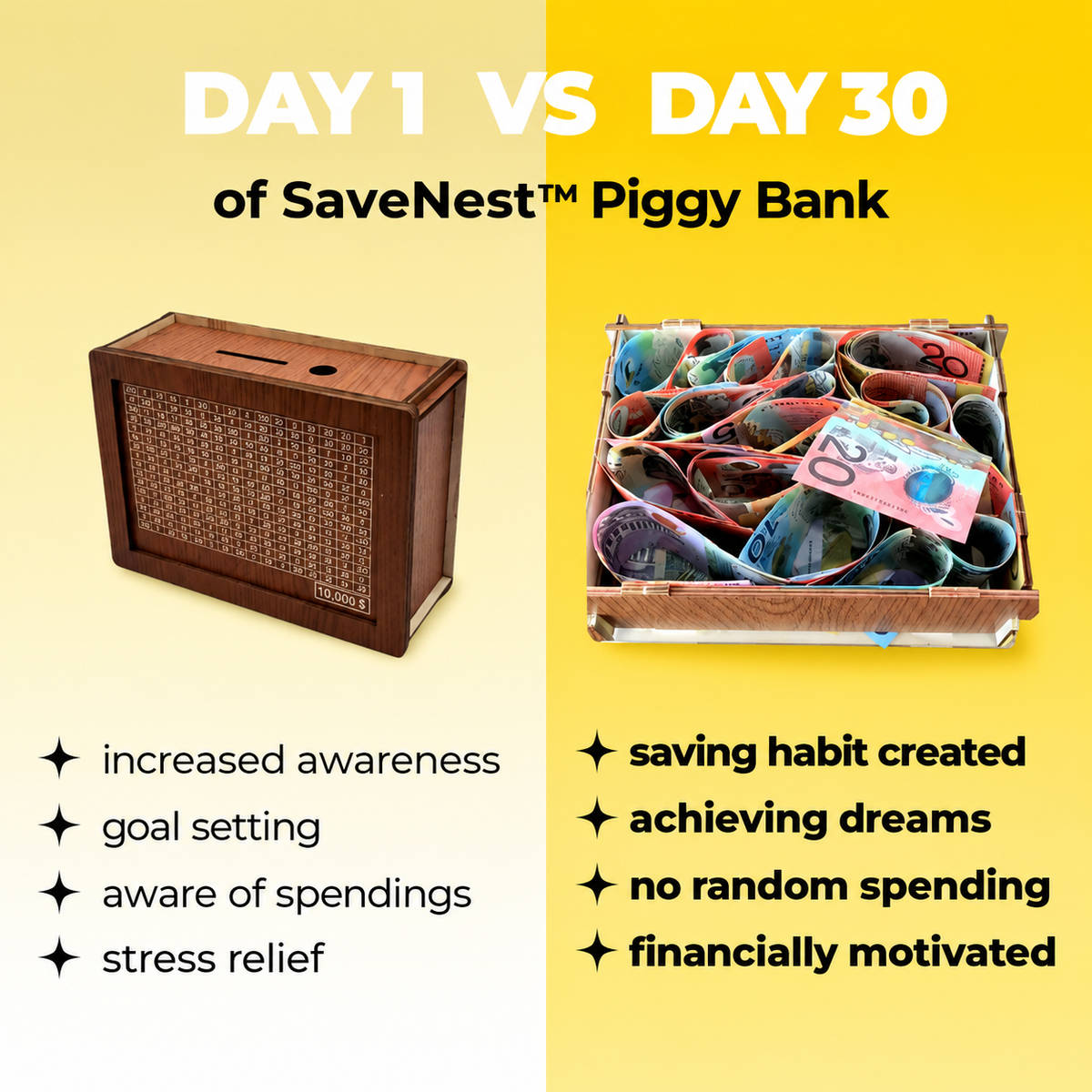 SaveNest™ | Japanese-Style Money Saving Challenge Box