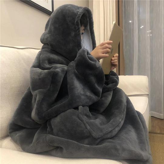 WarmNest™ | Oversized Sherpa Fleece Wearable Blanket Hoodie