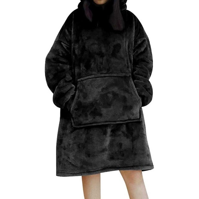 WarmNest™ | Oversized Sherpa Fleece Wearable Blanket Hoodie