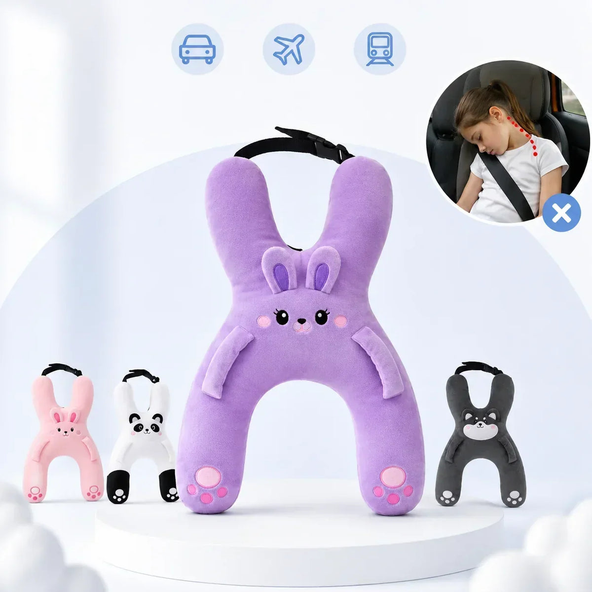 CuddleTrip™ | Children's Travel Pillow with Head Support